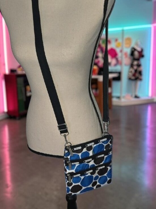 Lesportsac Handbags - LeSportsac Blue and Black Polka Dot Shoulder Bag Crossbody Bag